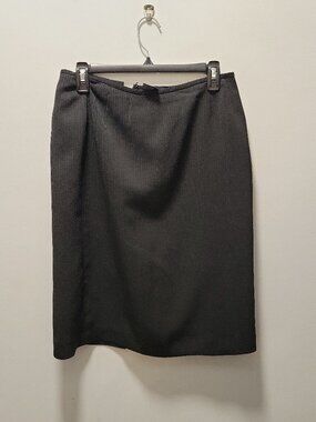 Evan Picone Suit Skirt - Black Textured Fitted - Size 6p, Professional Work Wear